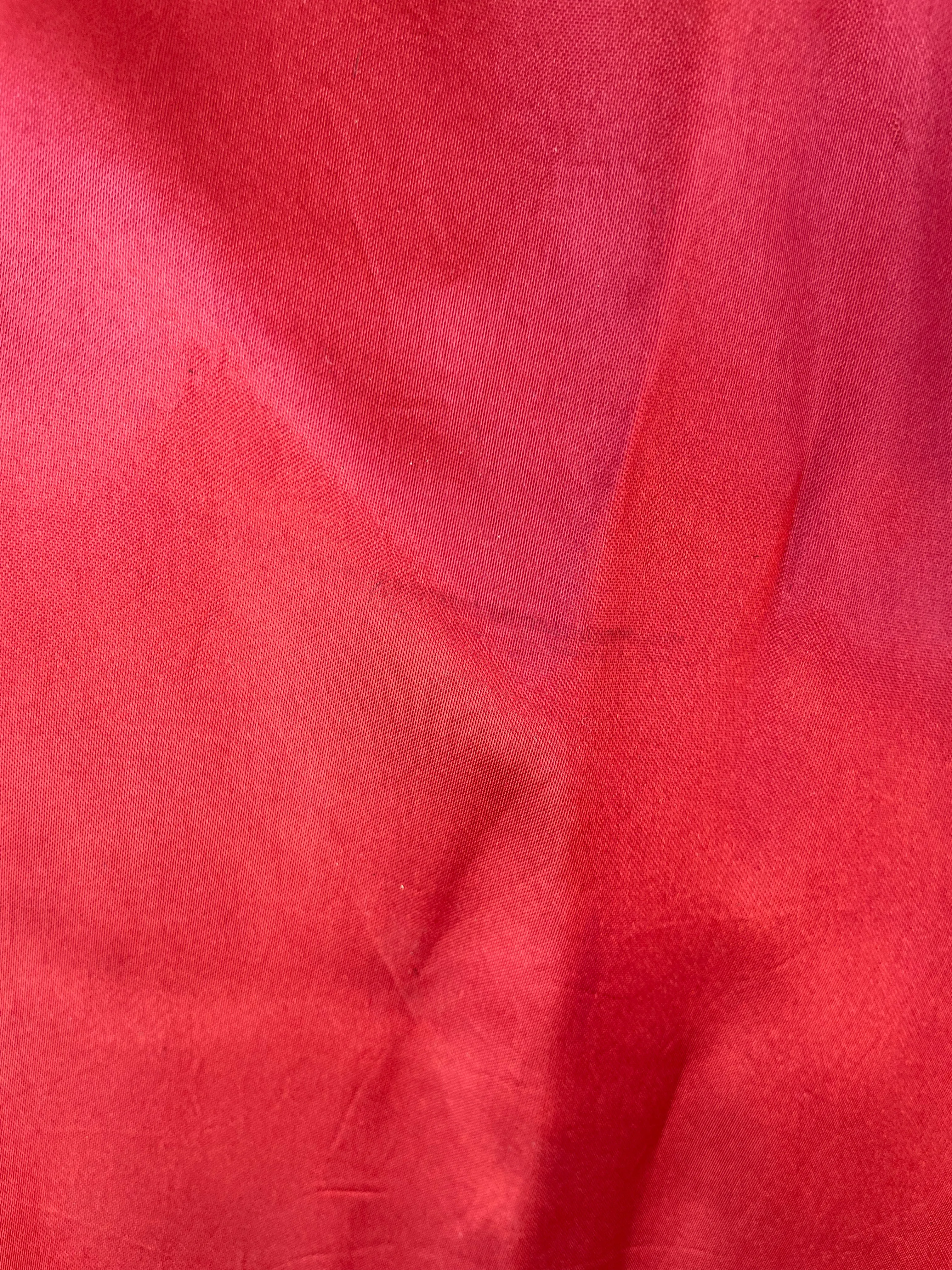1940s Crimson Liquid Satin Two Piece Palazzo Pant Set
