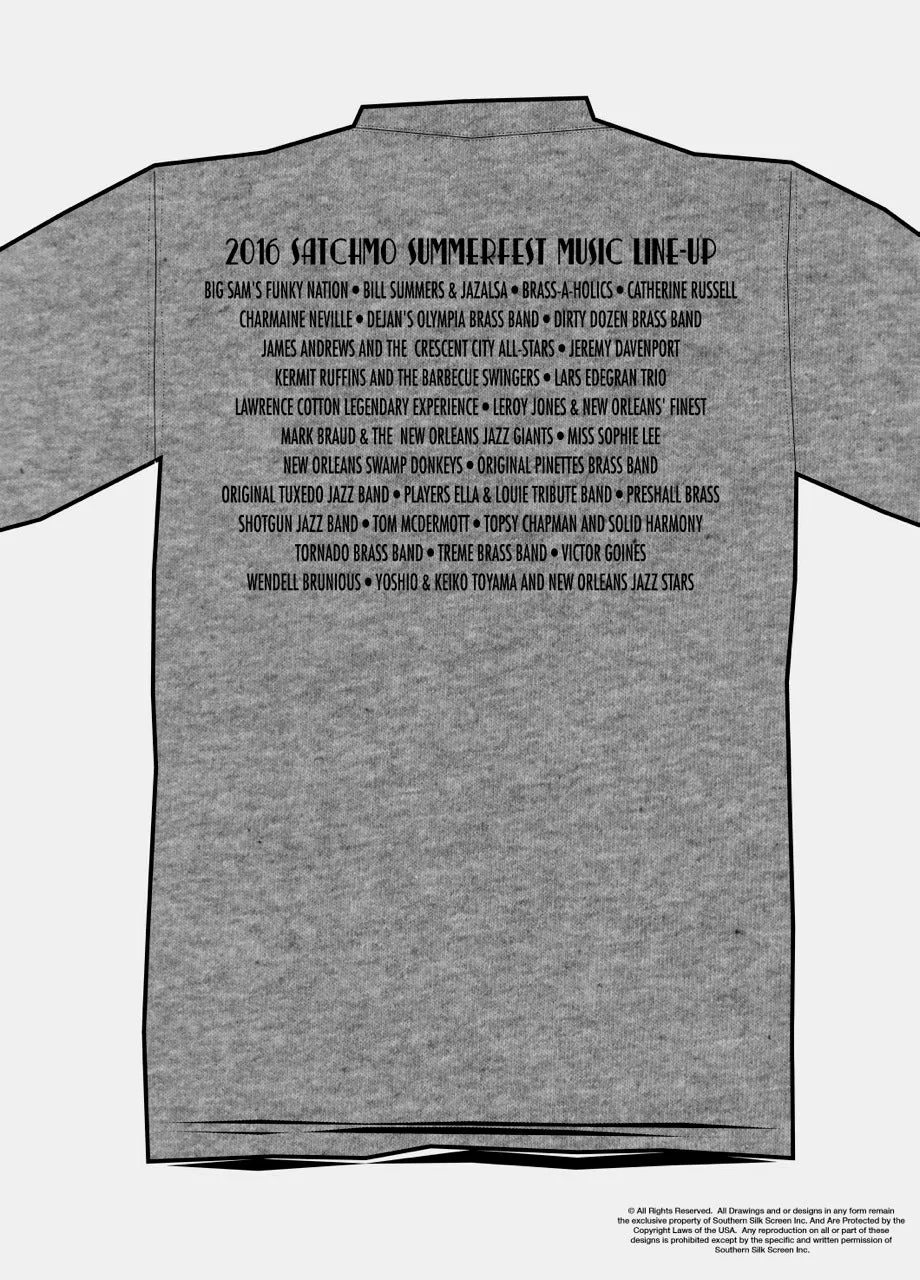 2016 Satchmo SummerFest Lineup Tee