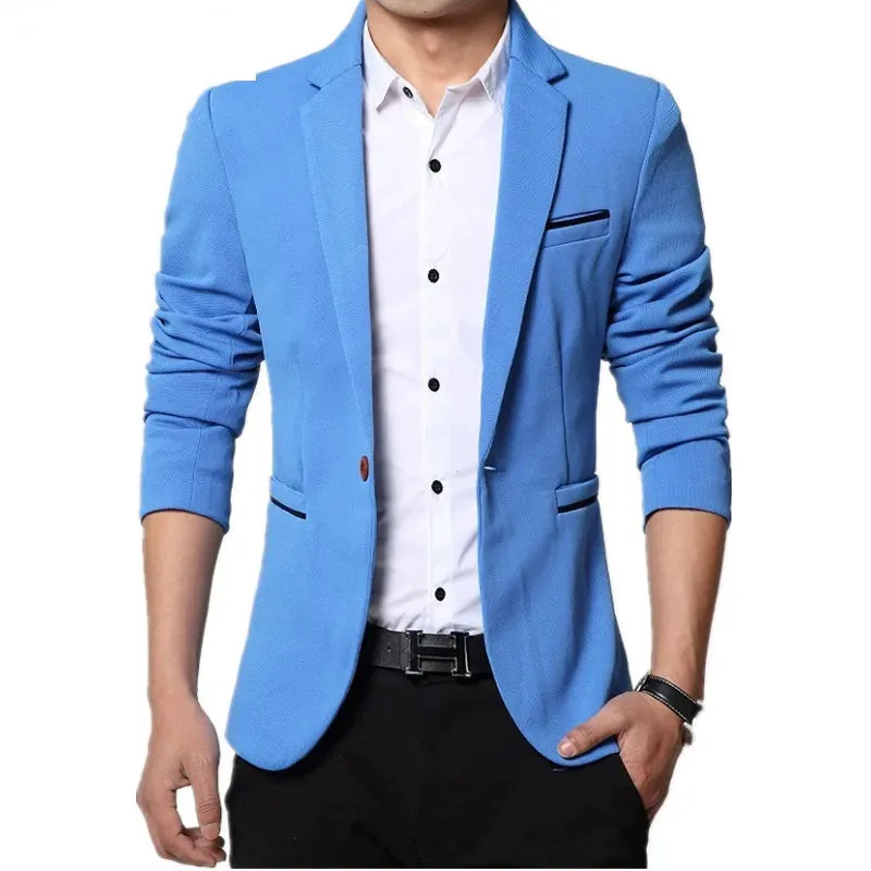 2023 New Fashion Spring  Autumn Casual Men Blazer Cotton Slim England Suit Blaser Masculino Male Jacket Blazer Men Size M-5XL