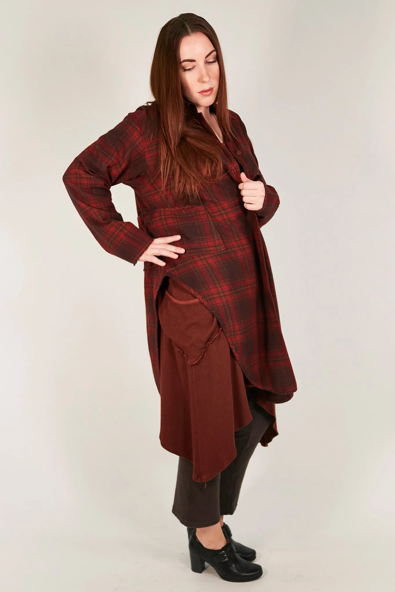2289 Kinna Plaid Shirt/Jacket- Russet