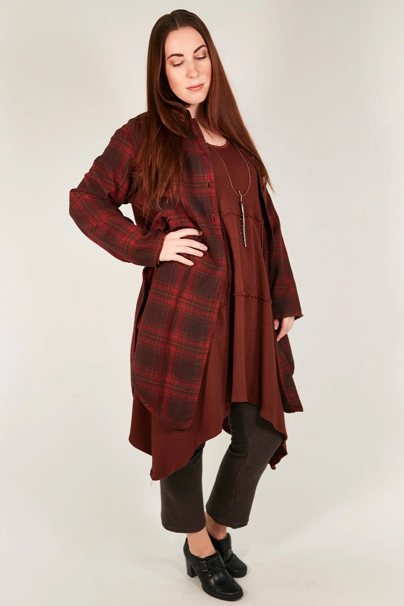 2289 Kinna Plaid Shirt/Jacket- Russet