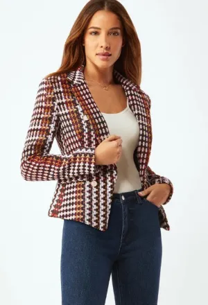 2828IJ fitted blazer-Autumn Multi : 6