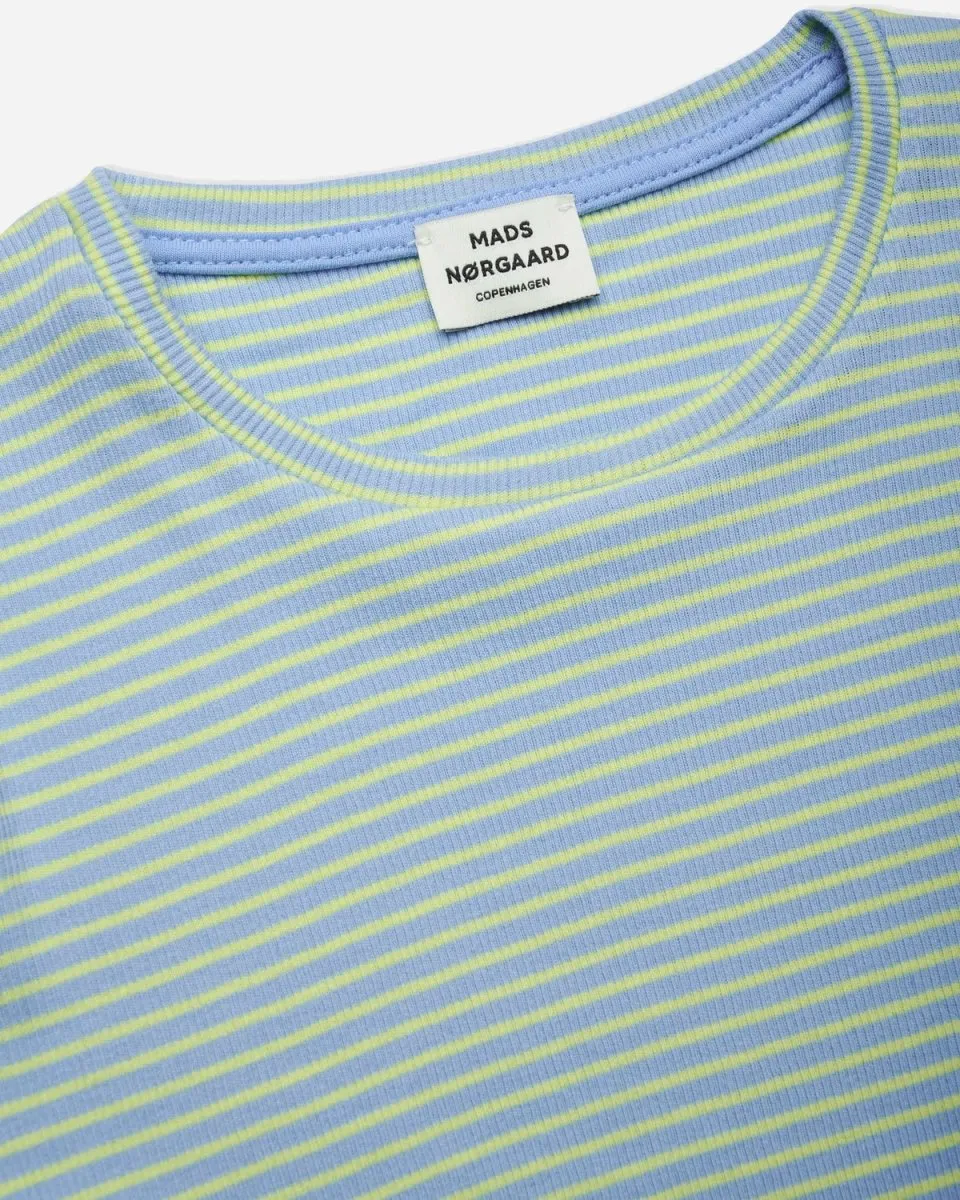 2x2 Cotton Stripe Talino Top - Della Robbia Blue/Sunny Lime
