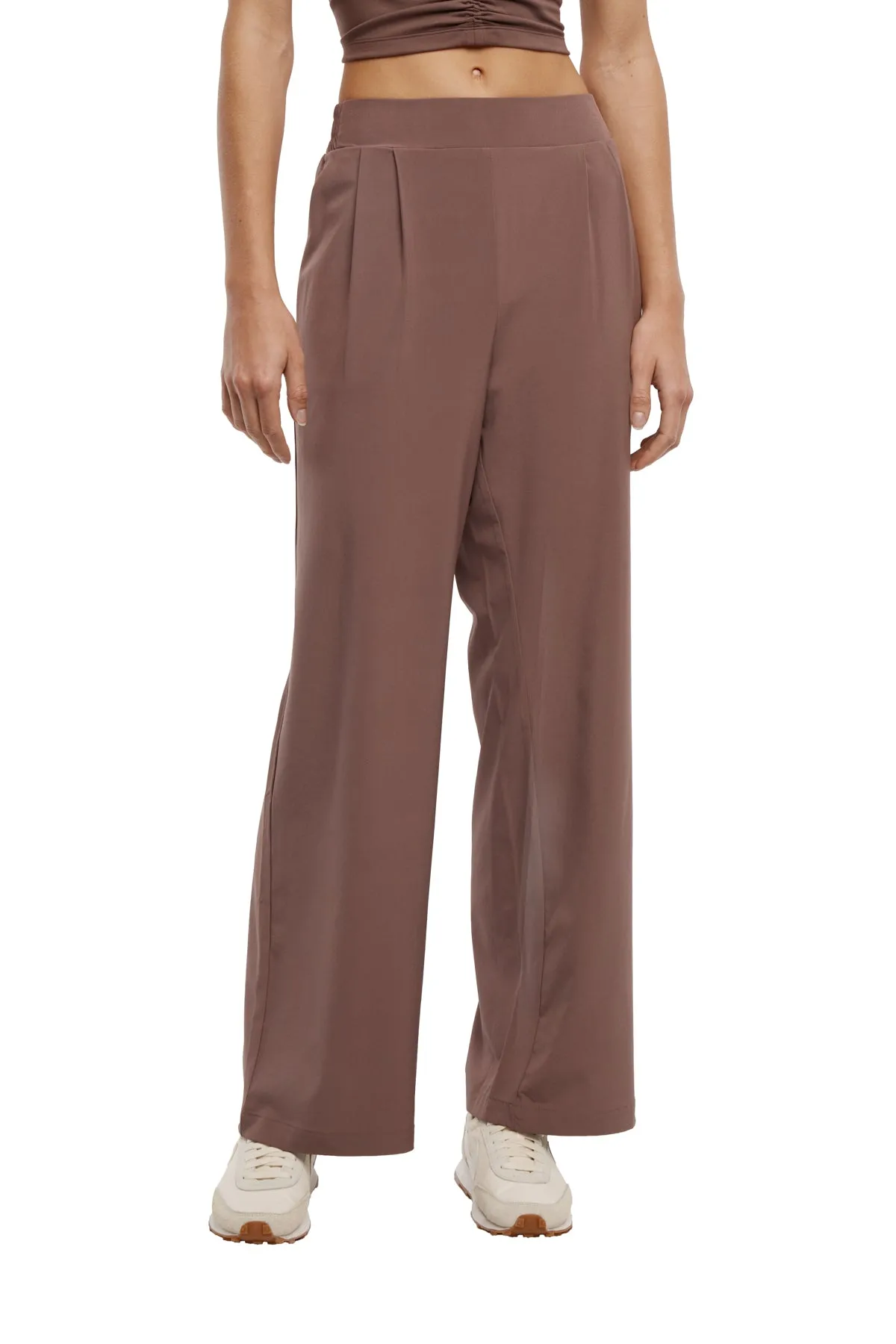 31" Anaya Wide Leg Pant (Peppercorn)