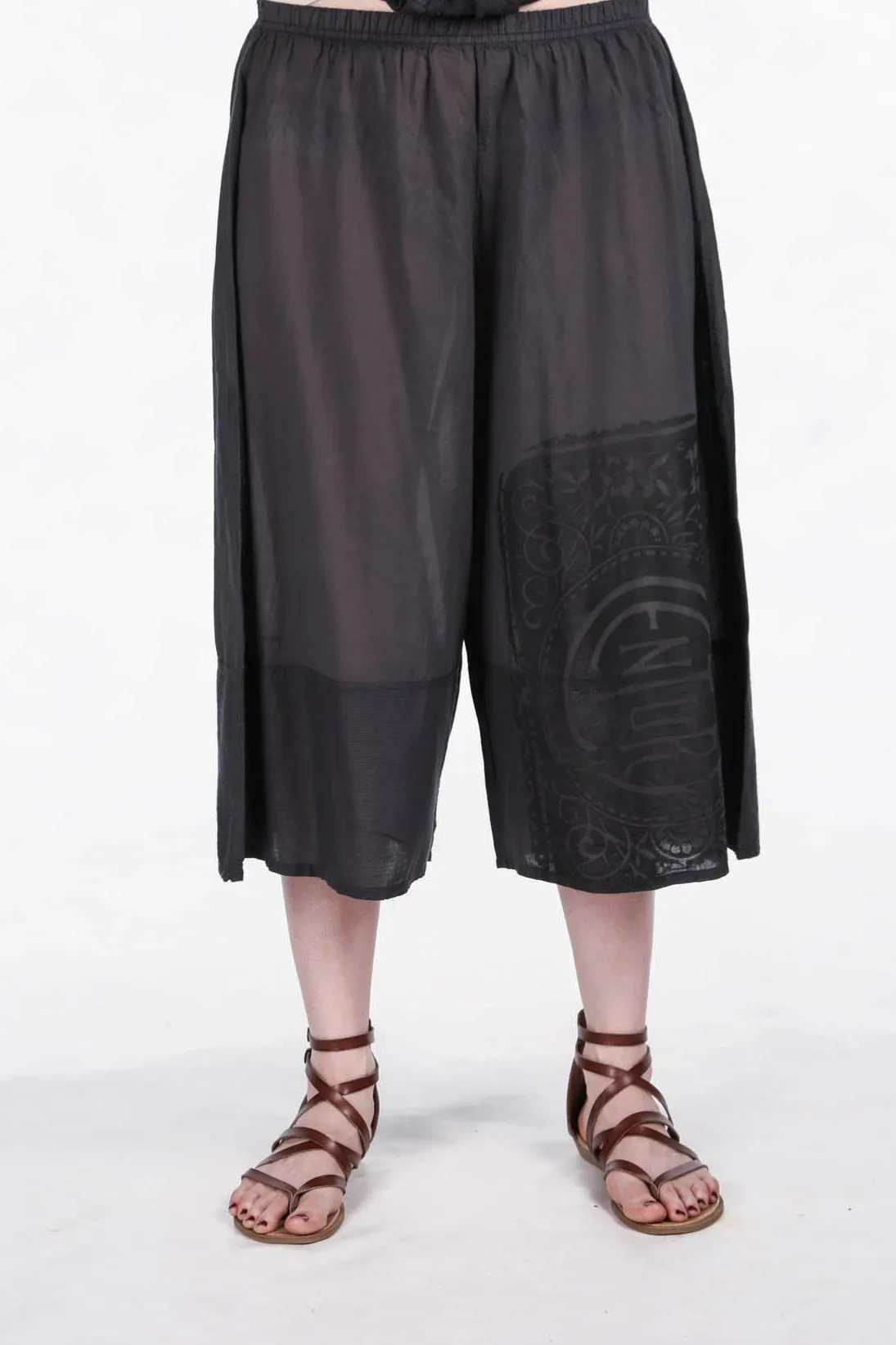 3286 Striped Crop Pant Soft Black-P