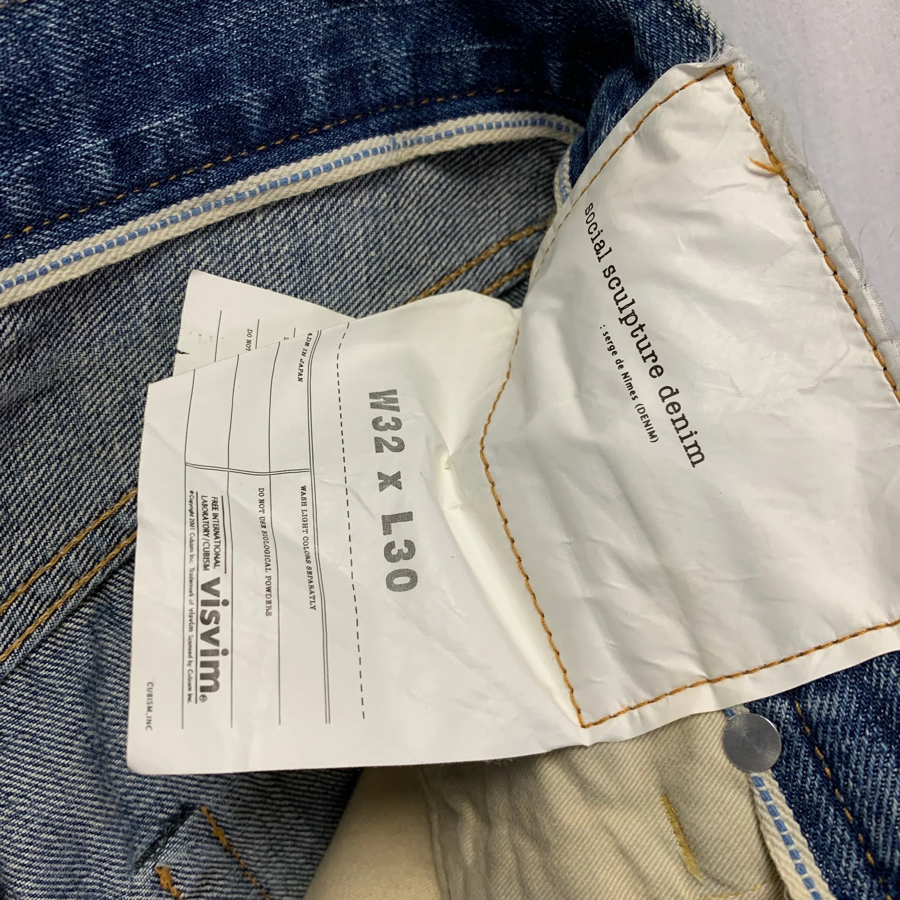 [32W 30L] Visvim Social Sculpture 03 D6 Distressed Denim Jeans