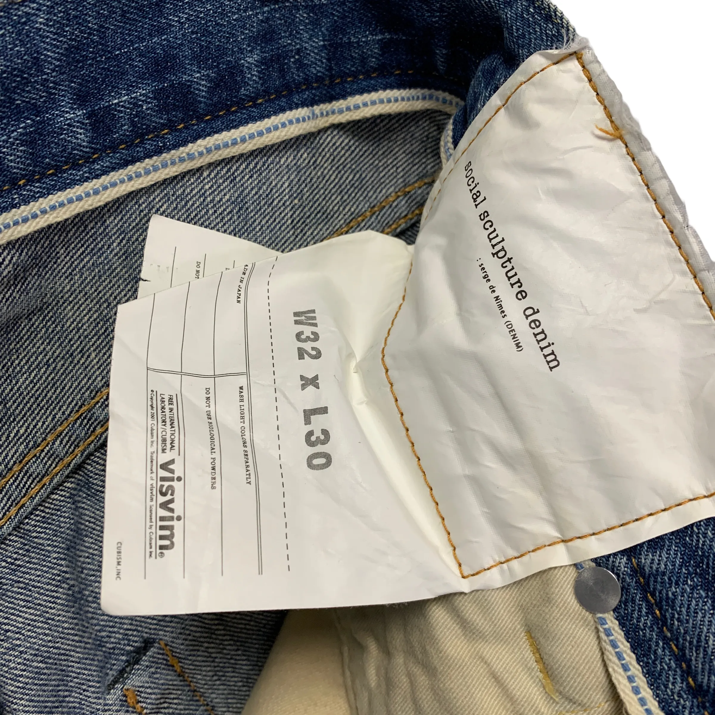 [32W 30L] Visvim Social Sculpture 03 D6 Distressed Denim Jeans