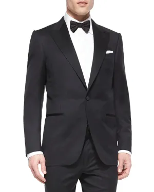 $3,995 ERMENEGILDO ZEGNA -"MICRONSPHERE" PEAK LAPEL Tuxedo - 44L 38W