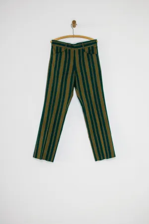 70’s GREEN STRIPED TROUSERS SZ 31