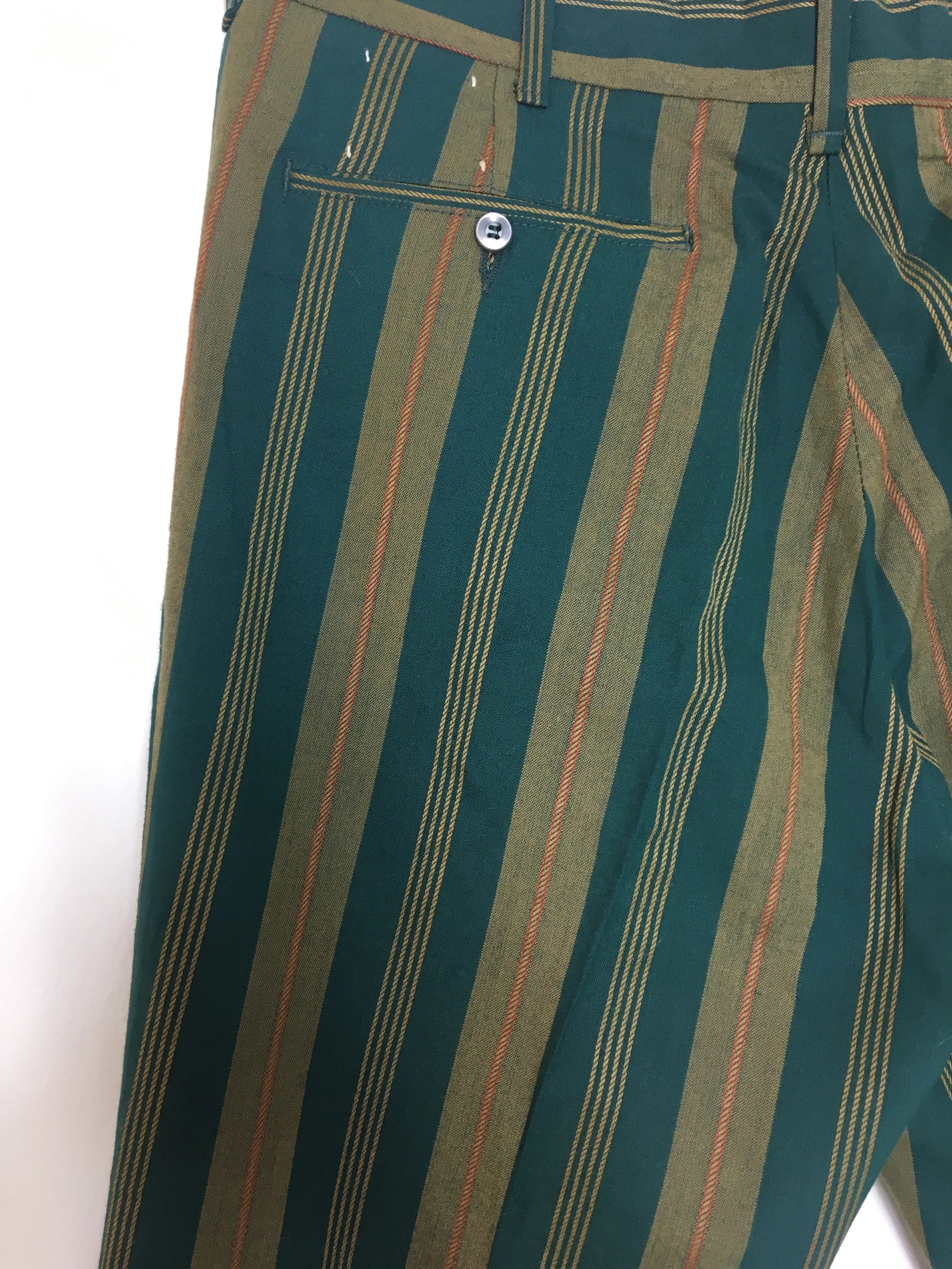 70’s GREEN STRIPED TROUSERS SZ 31