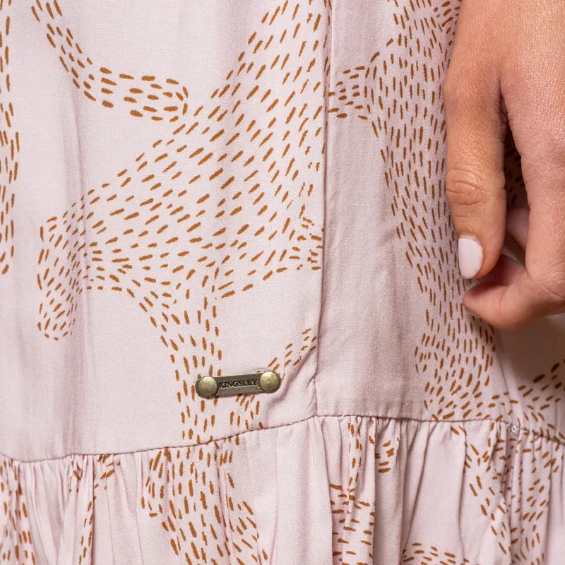Abstract Cheetah Boho Dress Sorbet