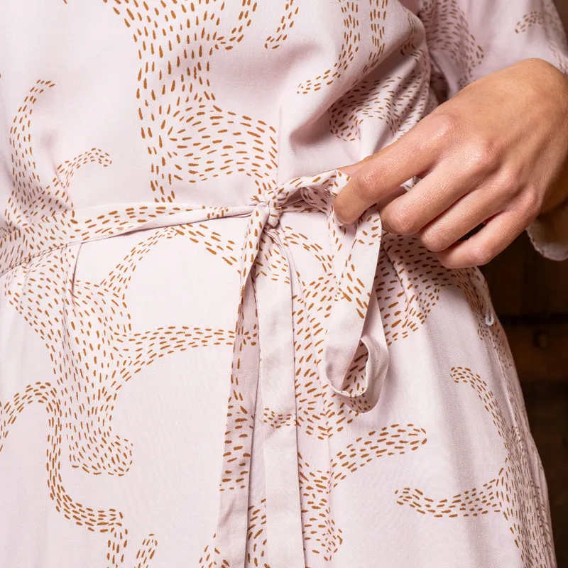 Abstract Cheetah Boho Dress Sorbet