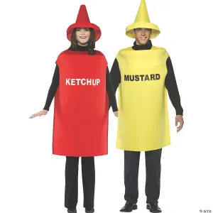 Adult Ketchup and Mustard Couple Costumes