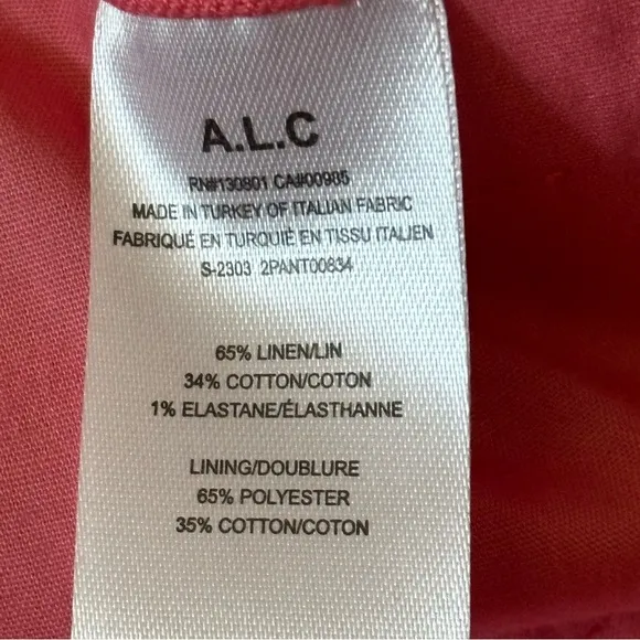 A.L.C Woman Linen Blend Short Pants Size: 14
