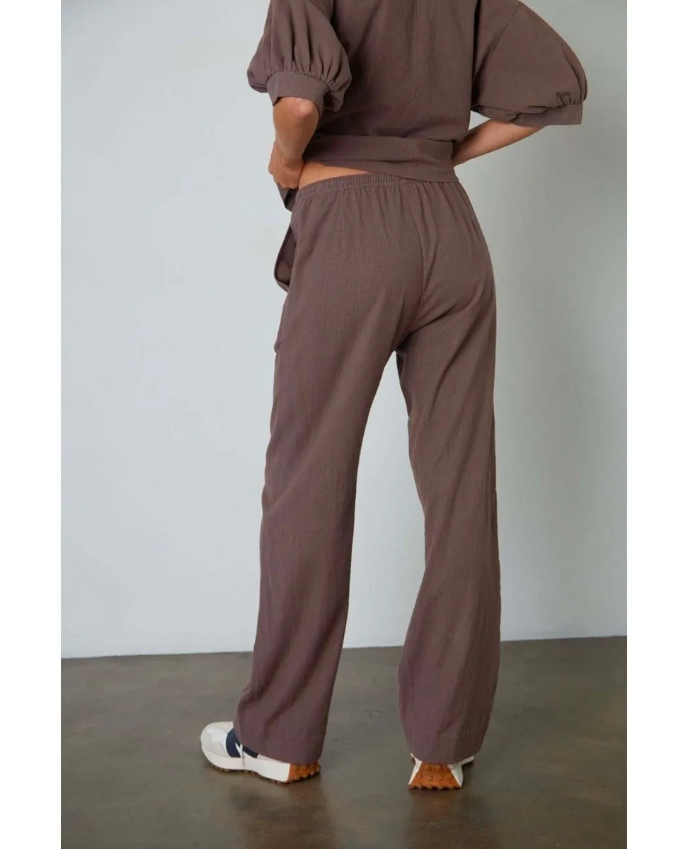 Allister Wide Leg Tie Pant Roast