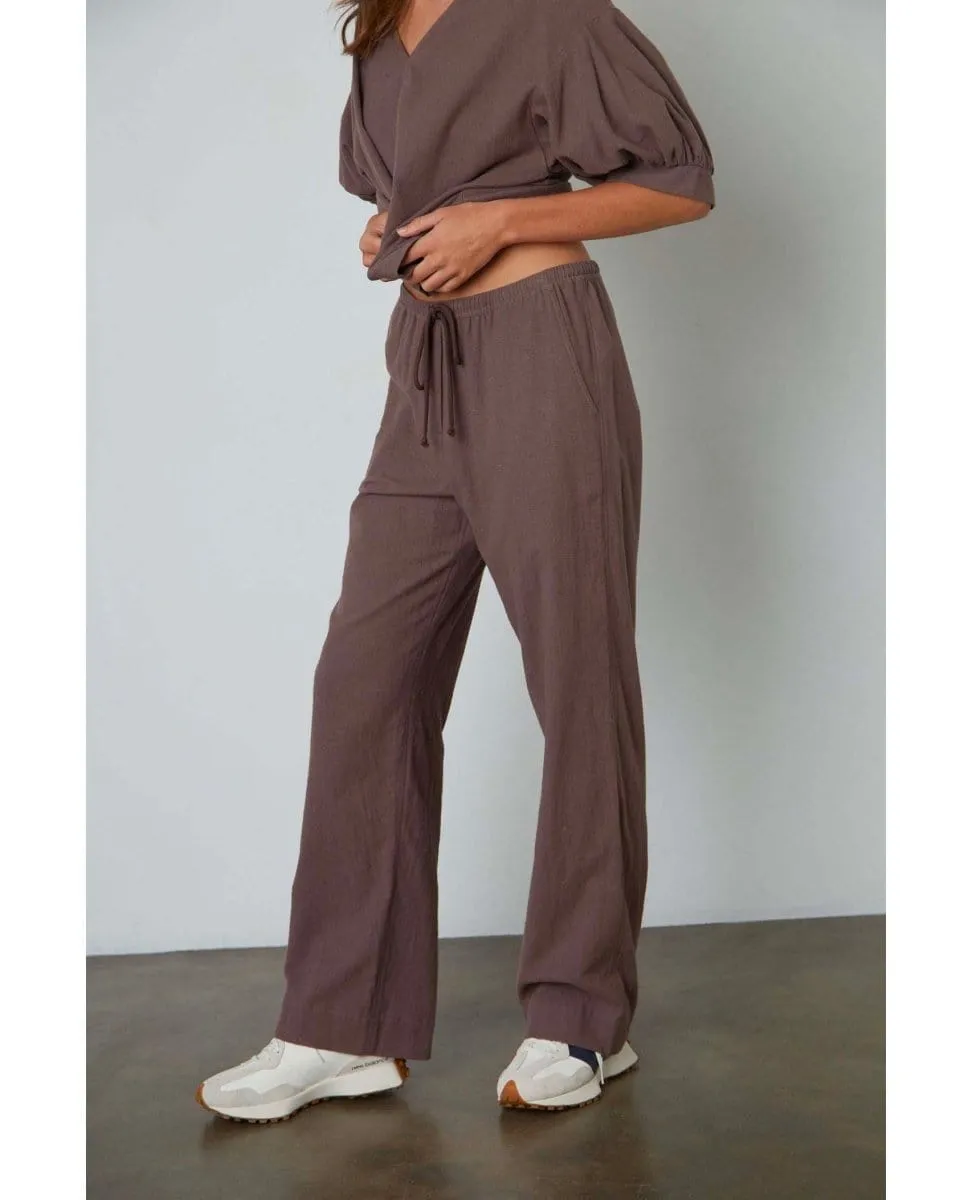 Allister Wide Leg Tie Pant Roast