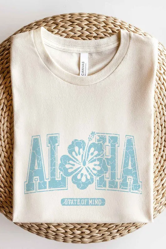 ALOHA STATE OF MIND HAWAII GRAPHIC PLUS SIZE TEE