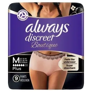 Always Discreet Boutique, Incontinence Underwear Peach Medium x9
