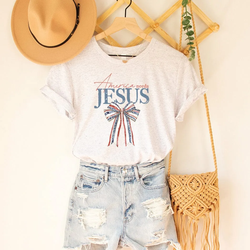 America Needs Jesus Graphic T-Shirt - WE401