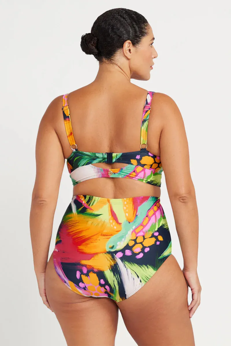 ARTESANDS- WOMEN'S CHELONA CEZANNE D/DD CUP UNDERWIRE MIDRIFF SWIM TOP