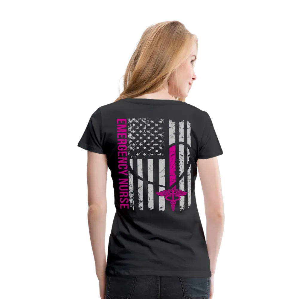 Ashley Emergency Nurse Flag Women's Premium T-Shirt