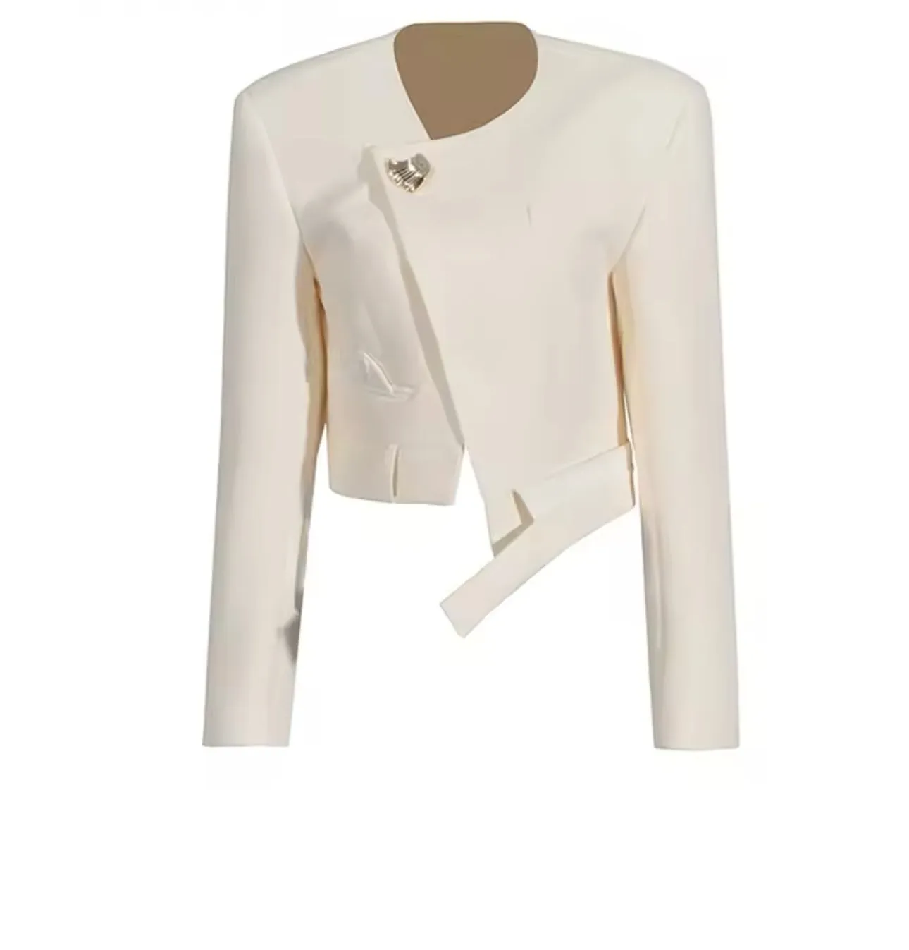Ava Ivory Cropped Blazer