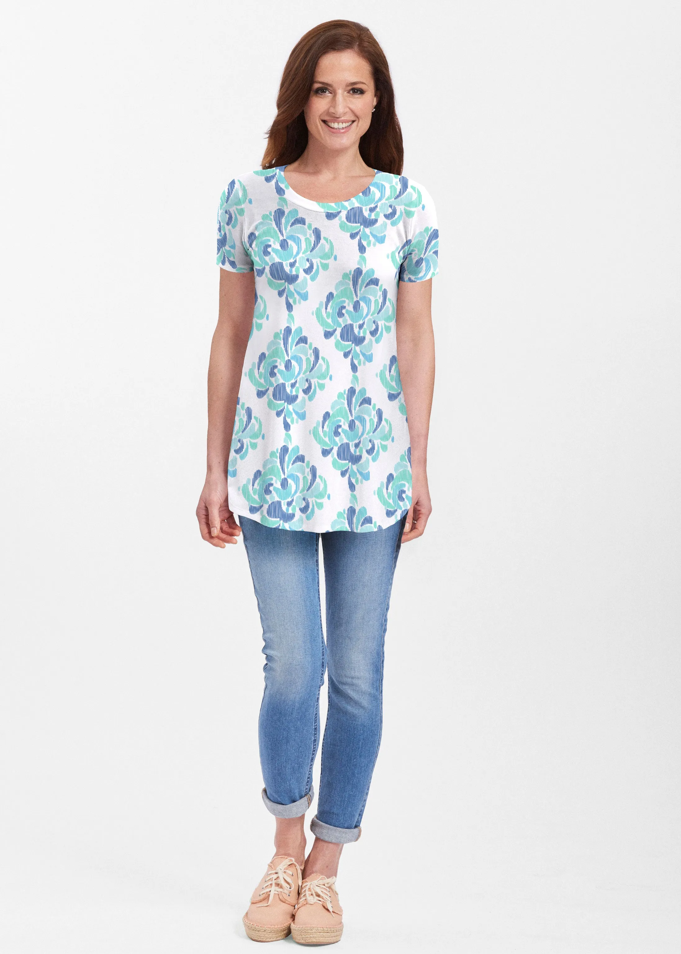 Be Jeweled (7811) ~ Butterknit Short Sleeve Tunic