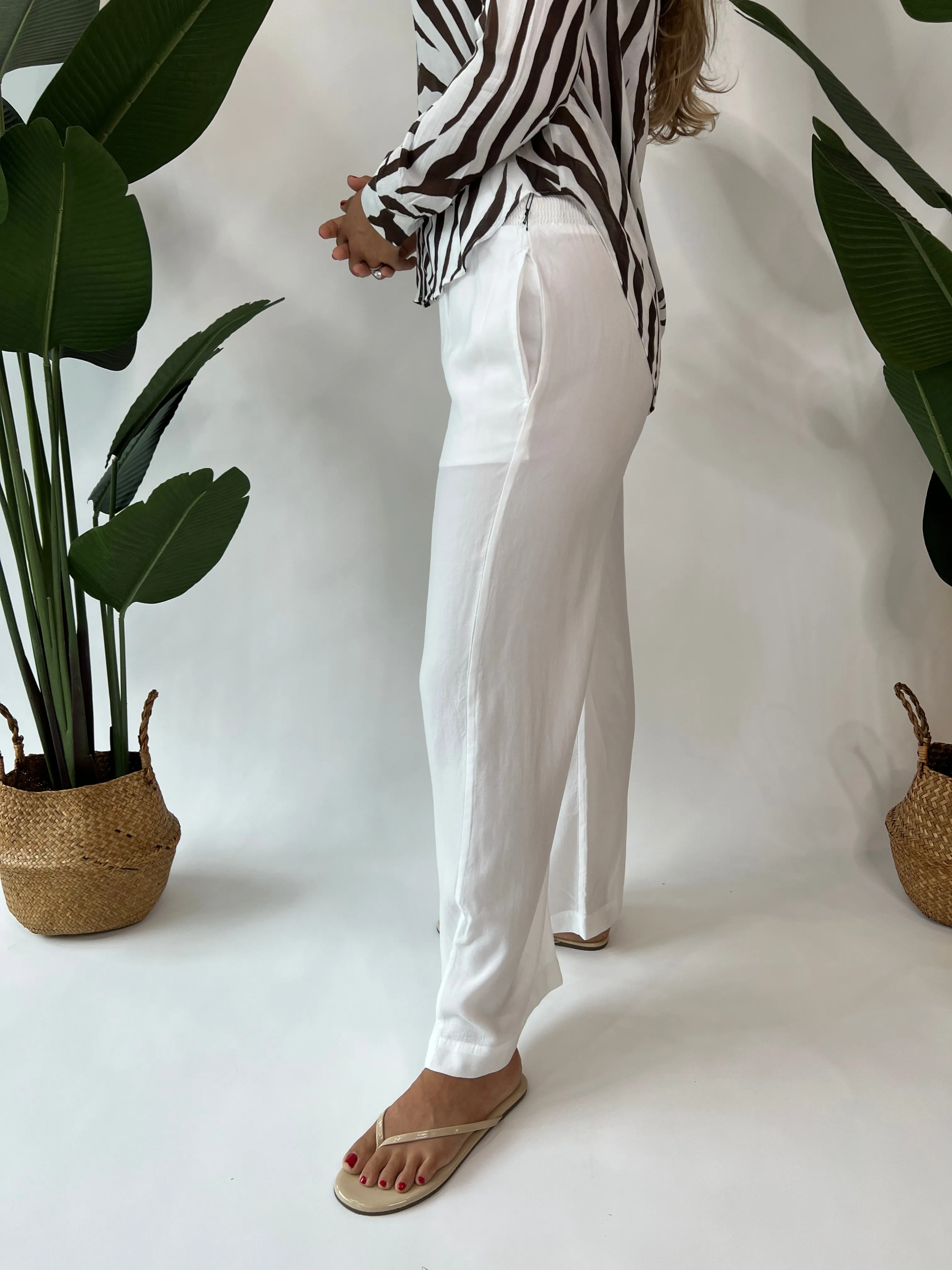 Bella Dahl Wide Leg Pant White