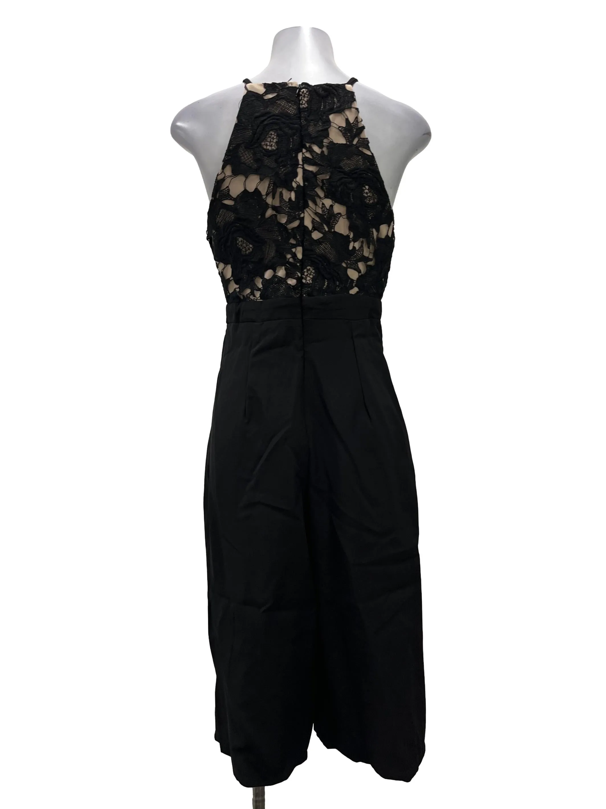 Black Floral Lace Jumpsuit