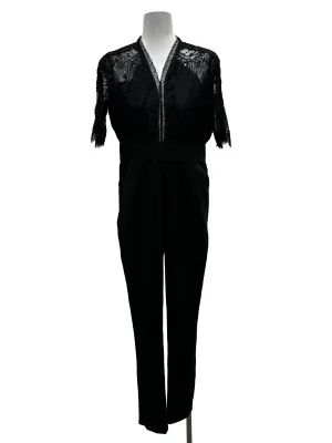 Black Floral Lace Jumpsuit