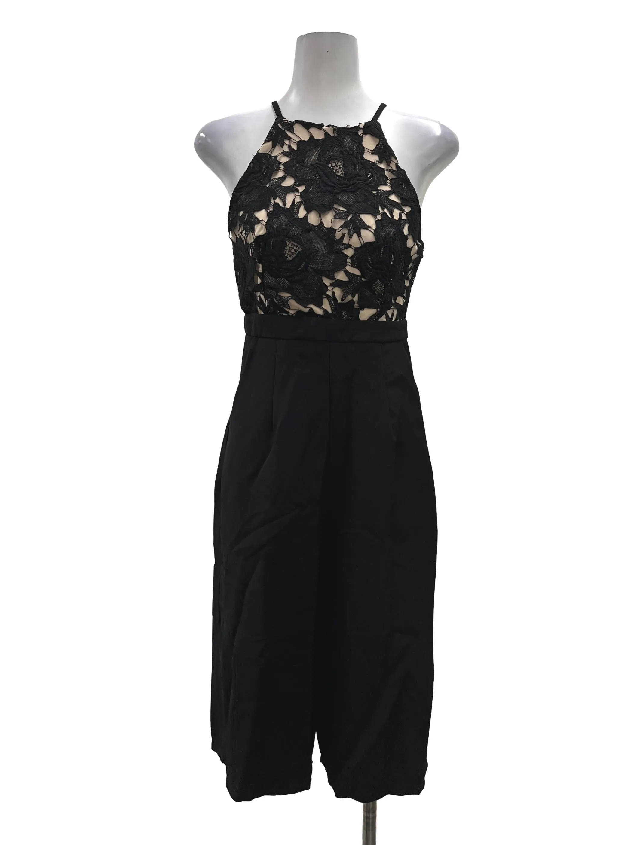 Black Floral Lace Jumpsuit