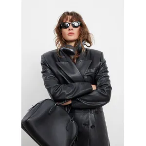 Black Leather Blazer