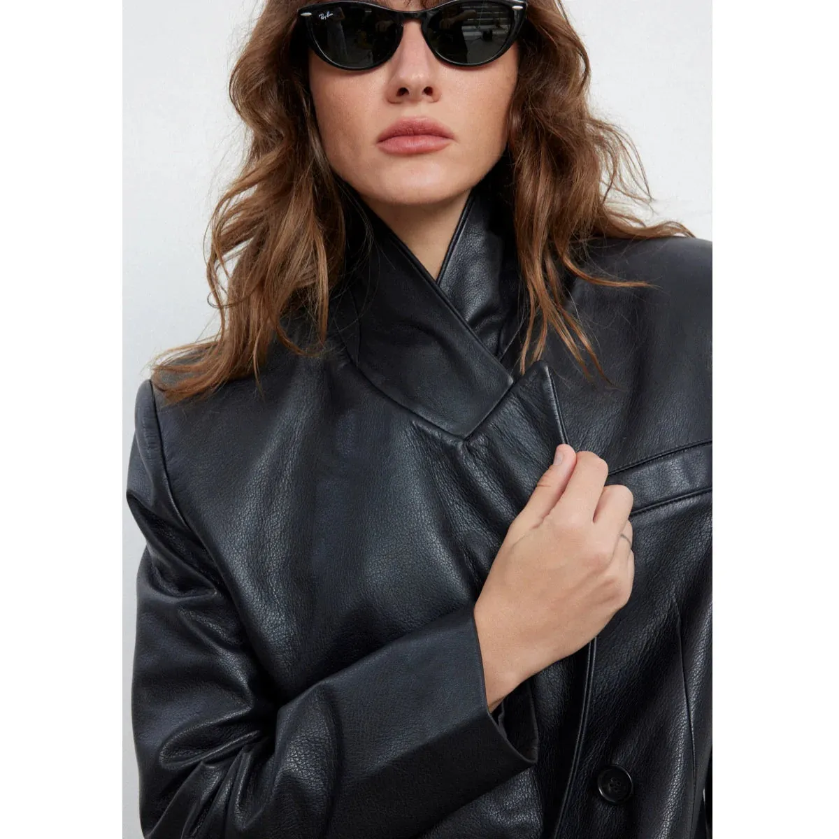 Black Leather Blazer