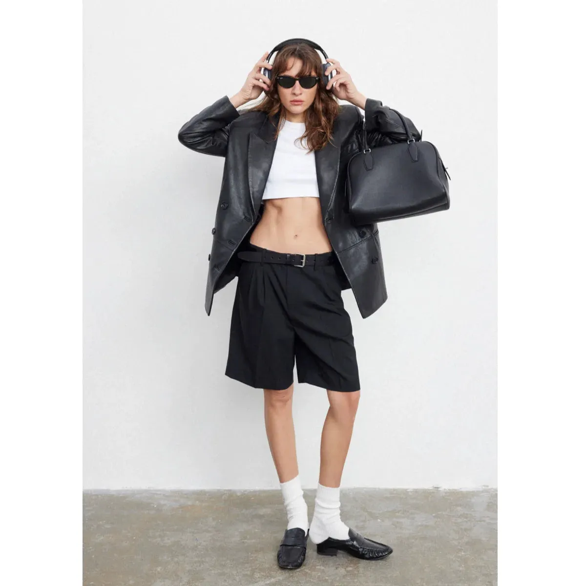 Black Leather Blazer