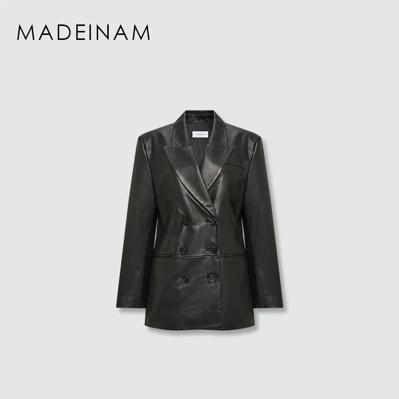 Black Leather Blazer