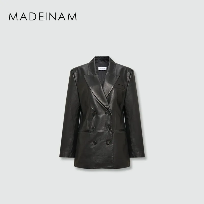 Black Leather Blazer