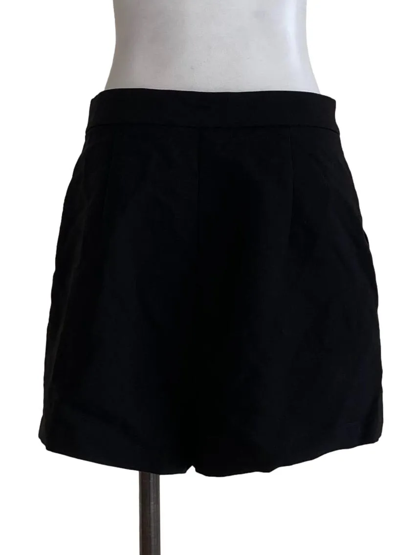 Black Plain High Waisted Pants