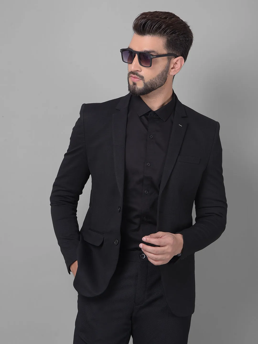 Black Single Breasted Blazer
