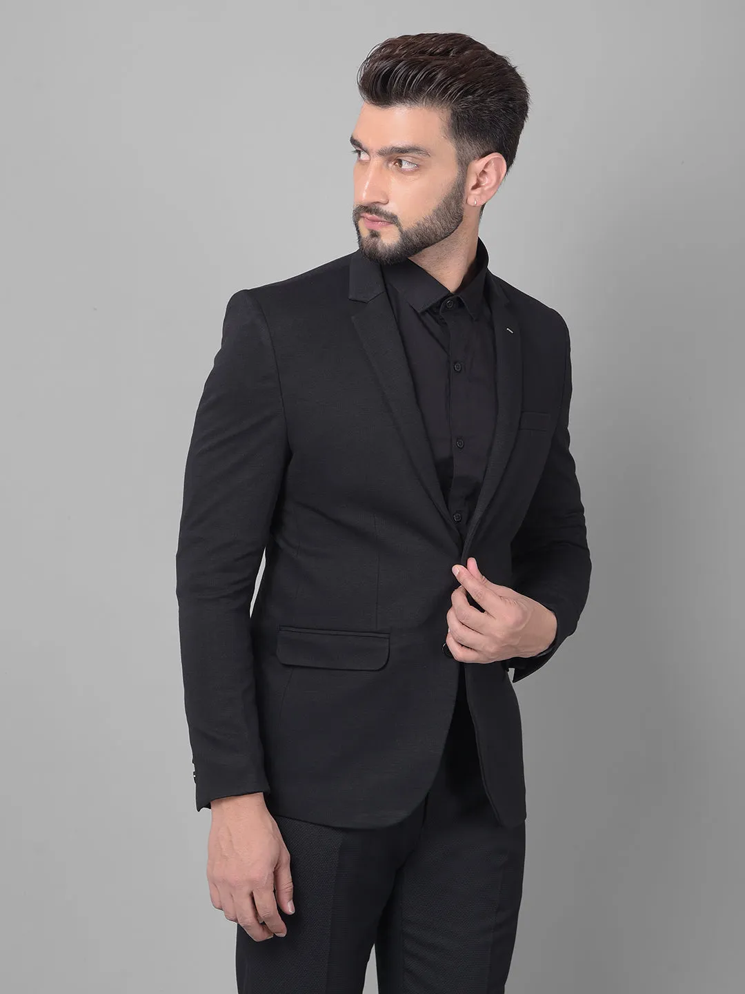 Black Single Breasted Blazer