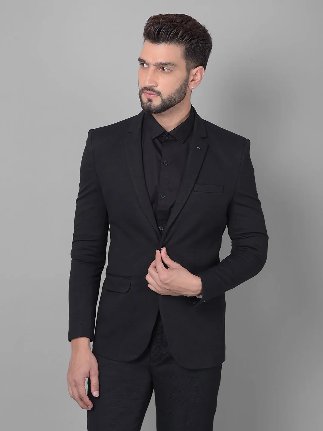 Black Single Breasted Blazer