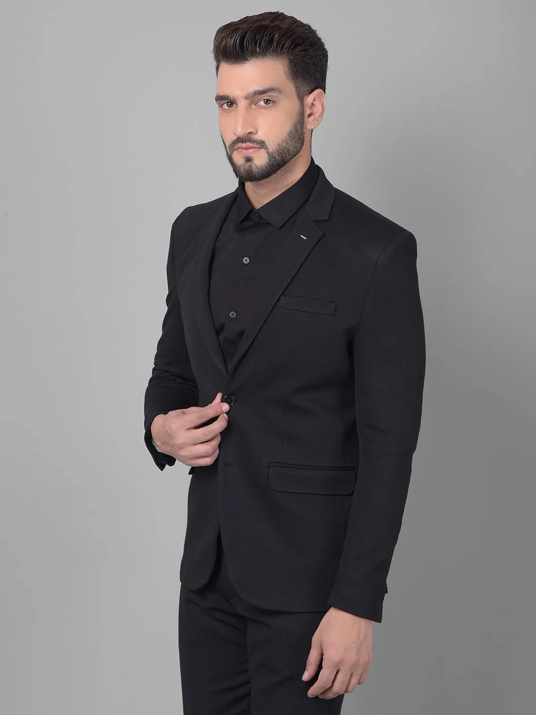 Black Single Breasted Blazer