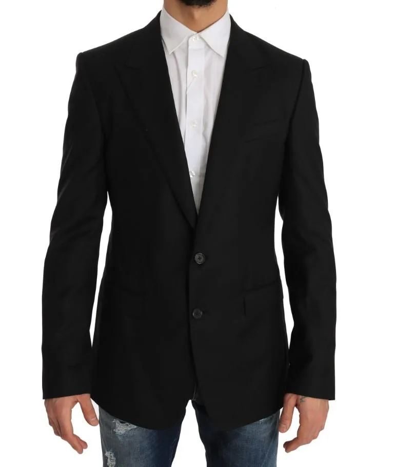 Black Wool D&G Logo Blazer Jacket