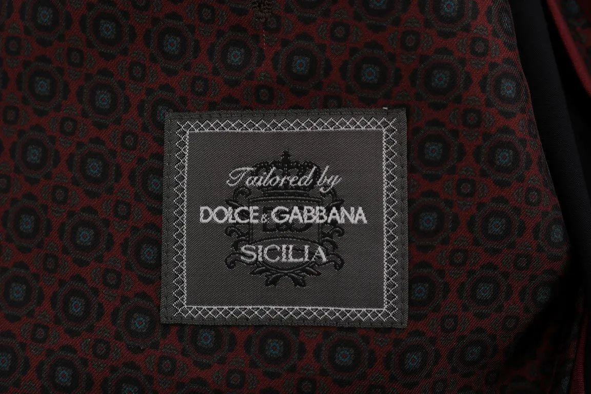Bordeaux Peacock Silk Slim Fit Blazer Jacket