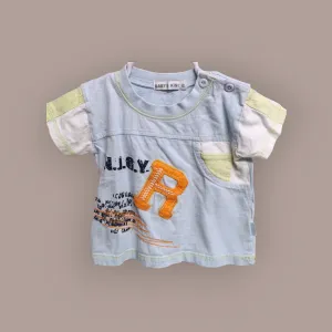 BOY SIZE 2 YEARS - BABY'S KISS, Soft Cotton, Graphic T-shirt EUC B49