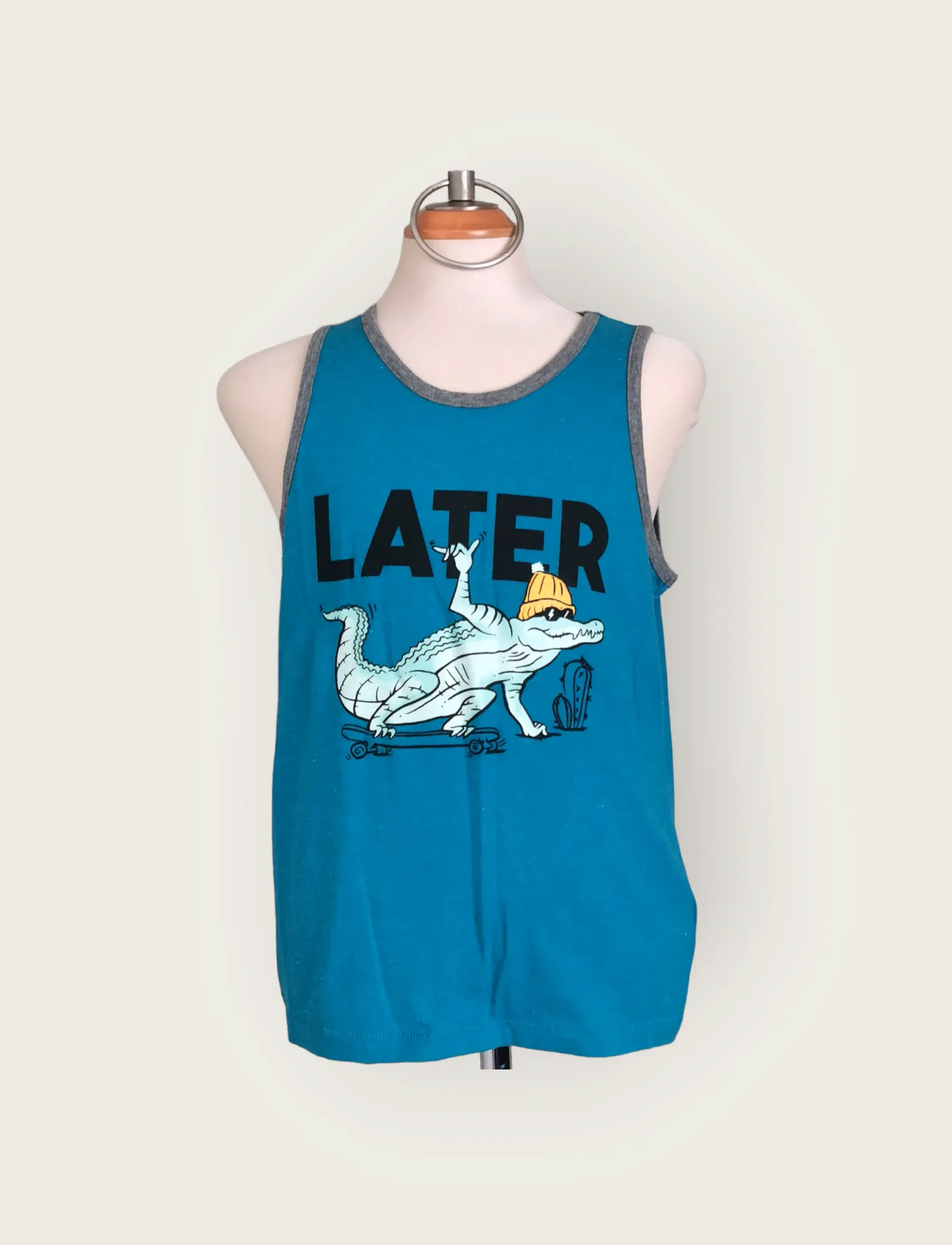 BOY SIZE MEDIUM (8 YEARS) - OLD NAVY, Graphic Tank Top EUC B44