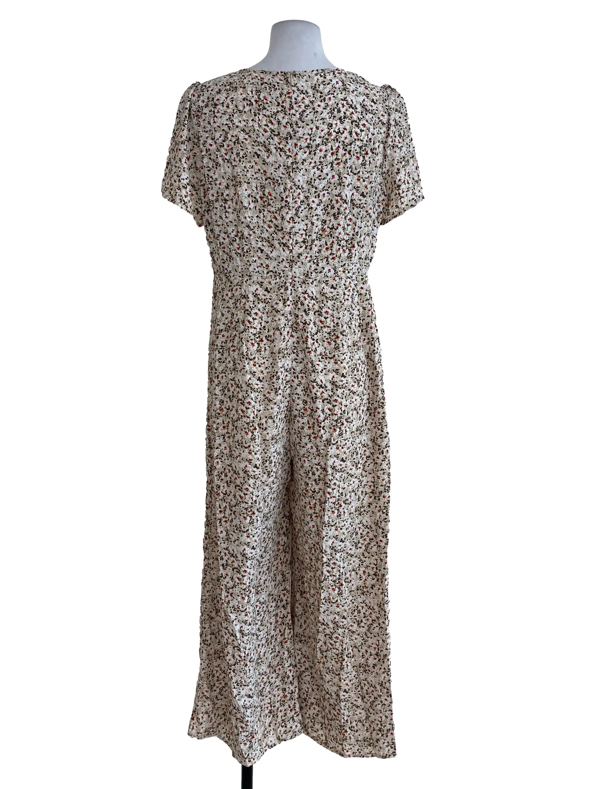 Brown Floral Jumpsuits
