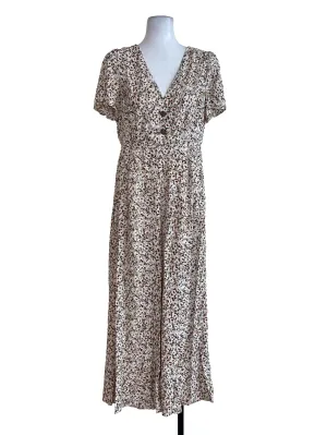 Brown Floral Jumpsuits