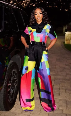 BruceGlen Multicolor Amoeba Pants