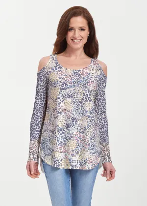Brushed Jaguar Beige (7660) ~ Butterknit Cold Shoulder Tunic