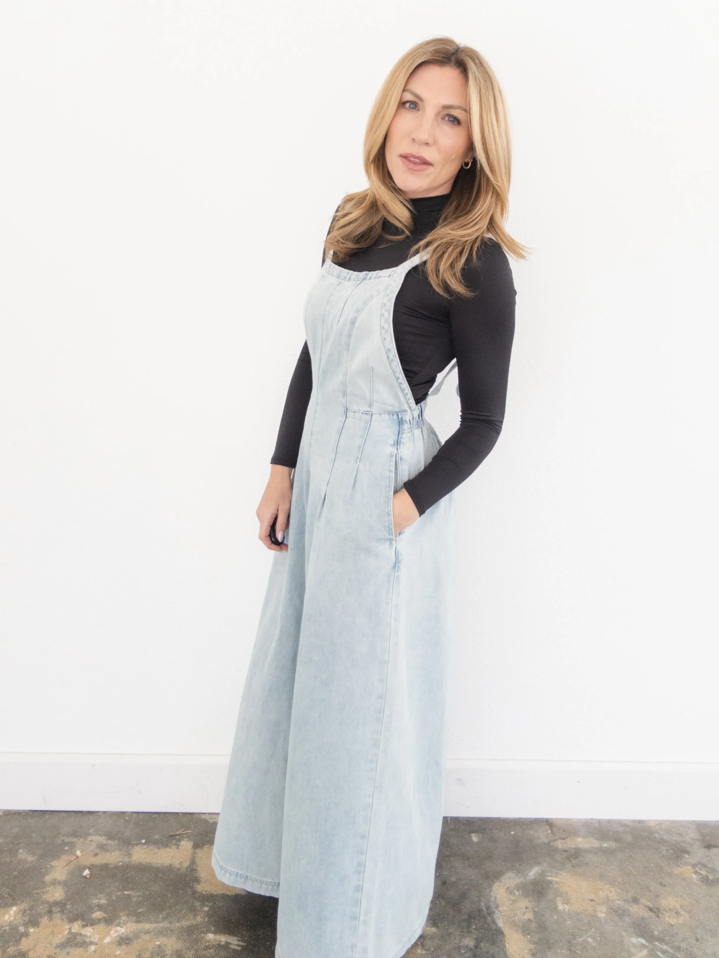 By And By Denim Jumpsuit